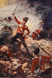 Colin Campbell leading the forlorn hope at San Sebastian, illustration from 